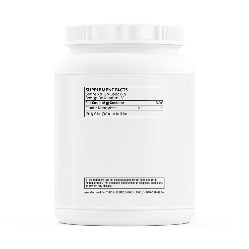 White supplement container with label on a white background